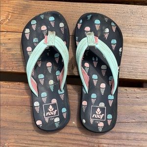 Reef Ice Cream Cone Sandals Girls Size 13/1